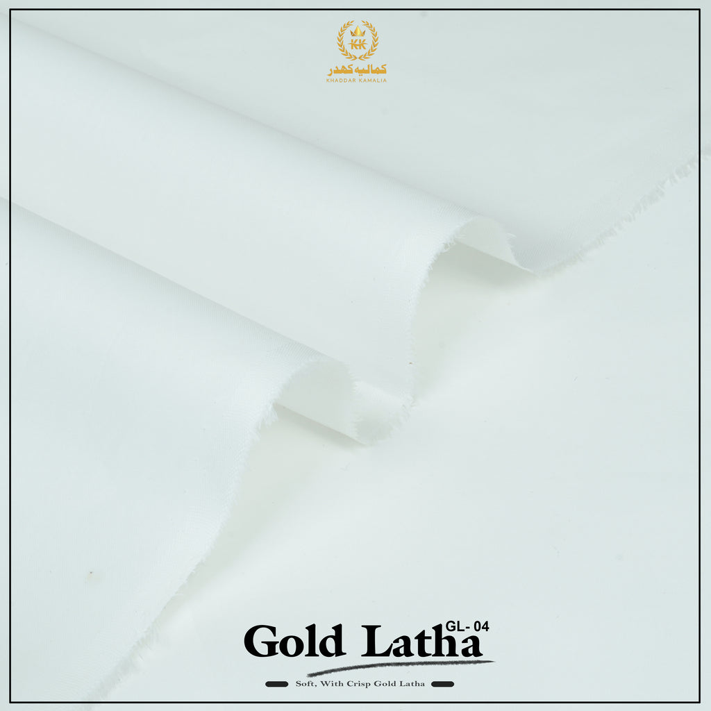 Classic Latha Unstitched Fabric Cotton (Off White)